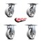 Service Caster 6 Inch V Groove Semi Steel Caster Set with Roller Bearings 2 Swivel 2 Rigid SCC SCC-35S620-VGR-2-R-2 - alternate 7